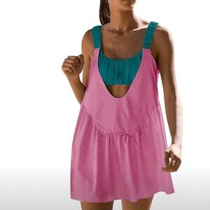 Pink and Teal Women's Dress